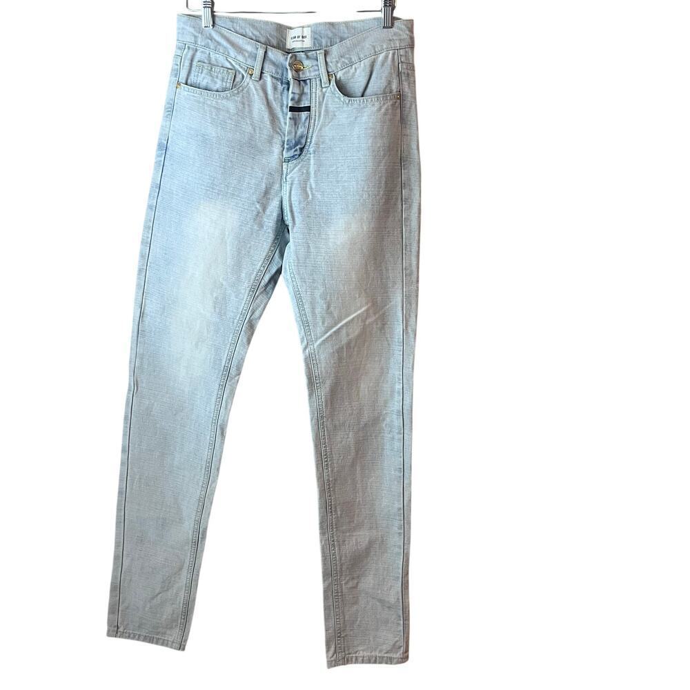 Fear of God Sixth Collection Women’s Skinny Jeans Light Wash Contrast Stitching